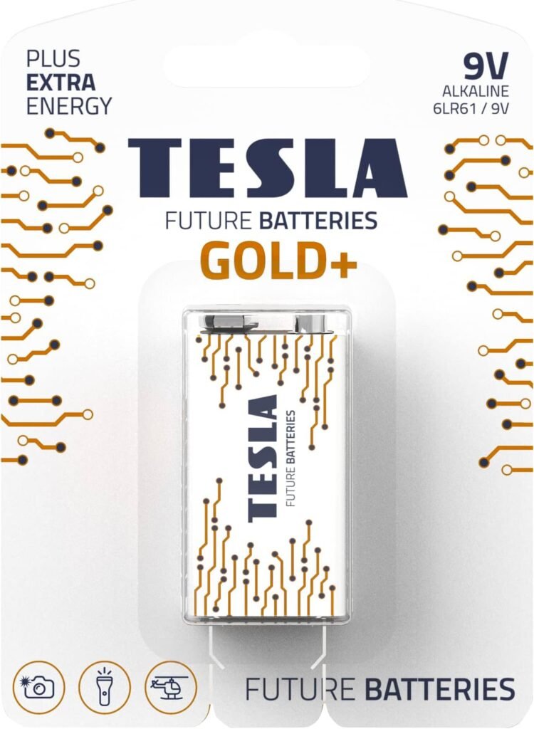 TESLA BATTERIES 9V GOLD+ ( 6LR61 / BLISTER FOIL 1 PC)